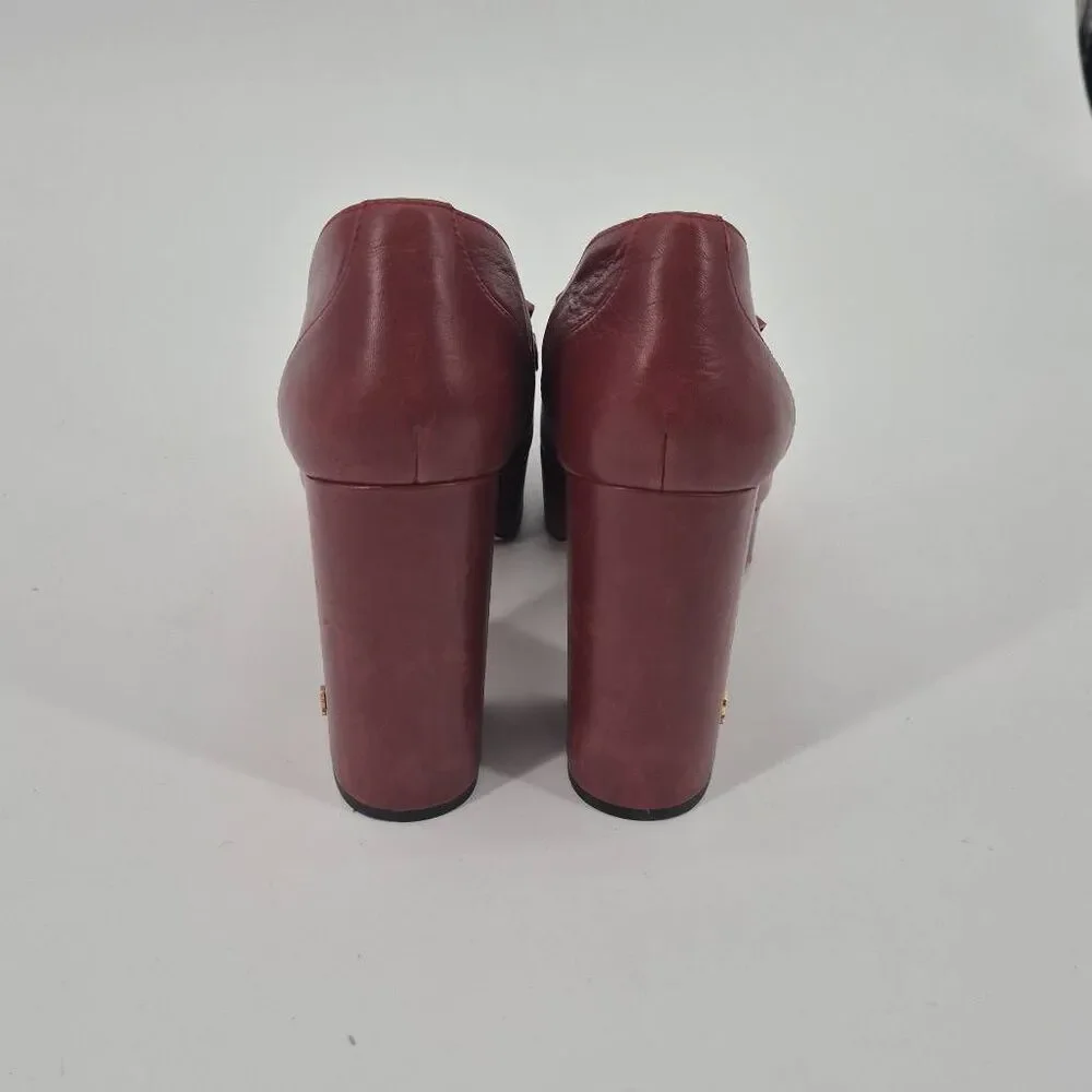 Sam Edelman Adley Block Heel Loafer Red Size 10